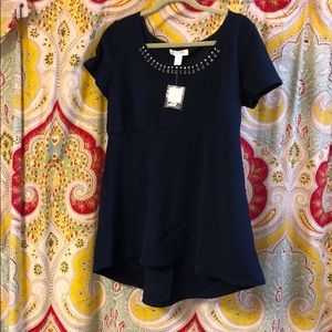 Motherhood Maternity Navy Top size Large